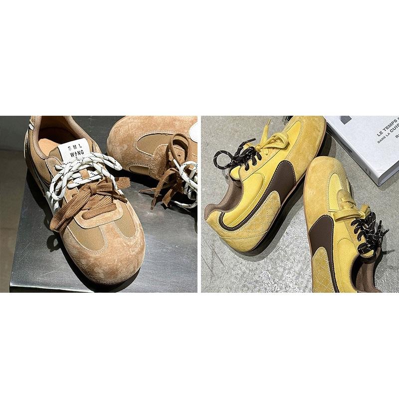 Big Head Ugly Cute Agan Shoes Women Leather Shallow Mouth De Training Shoes Lightweight Breathable Sports Casual Shoes