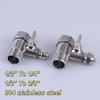 Sliver RO Feed Water Adapter 1/2 to 1/4 3/8 Shut Off Ball Valve Corrosion Resistant for Kitchen Under Sink Water Filter