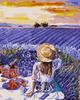 Painting by Numbers Picture Lavender Picnic 40X50 Ideyka Framed