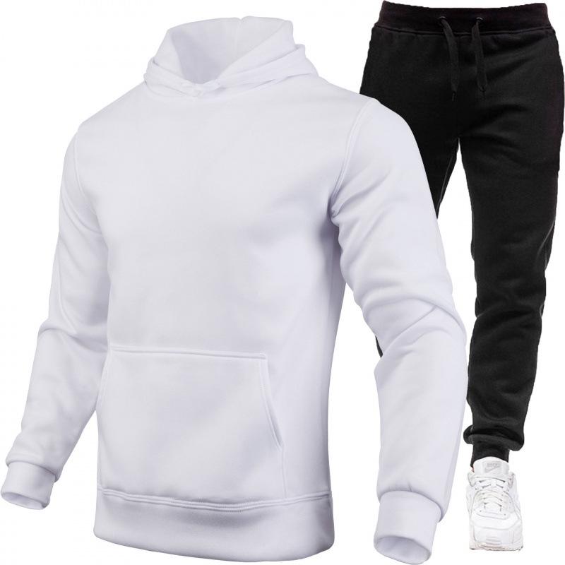 Men's Fashion Fleece Hoodie Sports Set