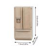 Dollhouse Miniature Items Wooden Doubledoor Refrigerator Mini Double-door Fridge Model Freezer 1:12 Doll House Kitchen Decor Toy