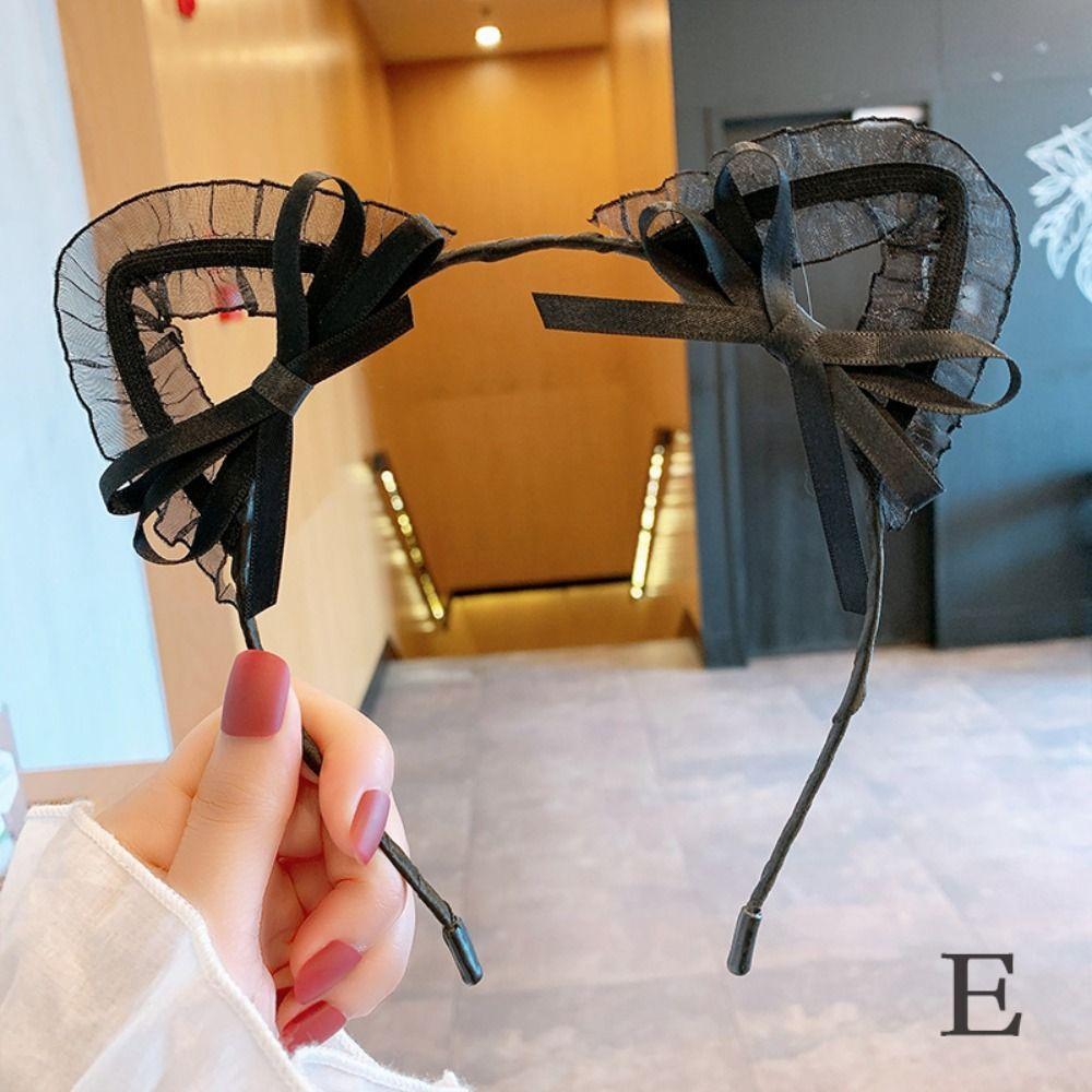 Lace Cat Ear Hair Band Stage Hair Accessories Cute Headband Retro Headwear