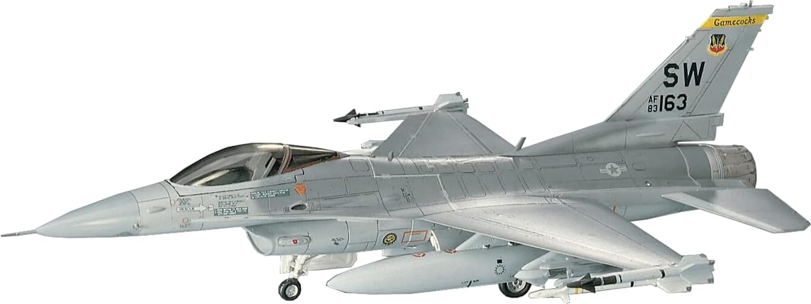Hasegawa US Air Force Fighting Falcon Plastic Model Kit B2 1/72 F-16C серый