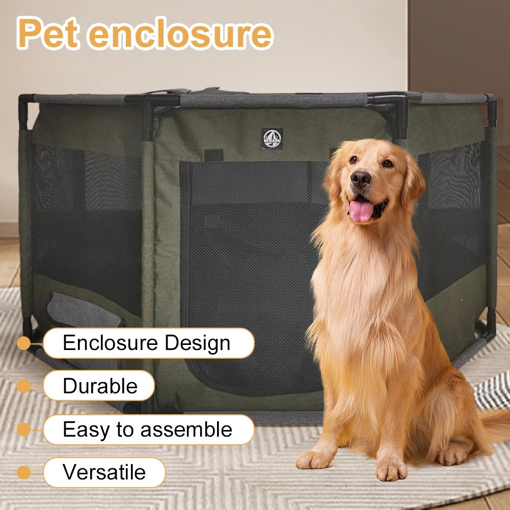 Octagon Breathable Mesh Dog Crate Oxford Fabric Portable Kennel Cage Waterproof Portable Foldable Cat Tent for Puppy Dog Cat
