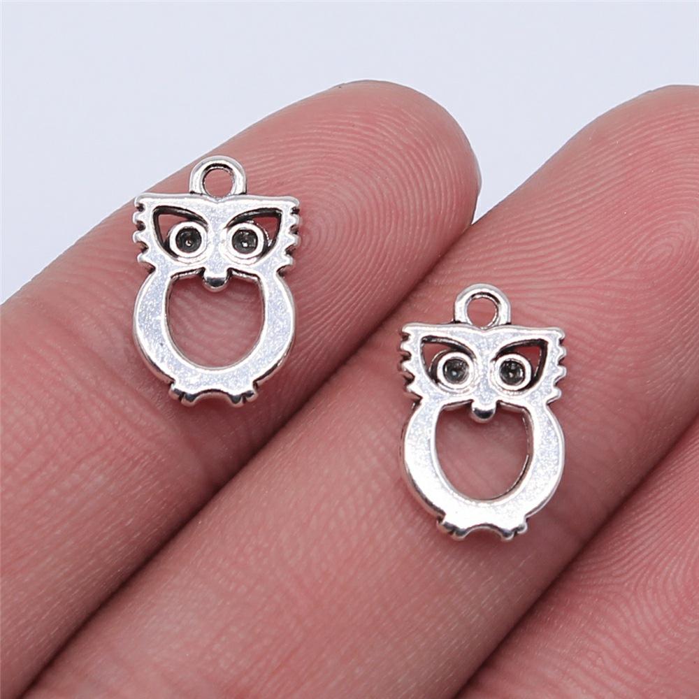 20pcs Owl Charms Antique Silver Color Owl Charms Pendants For Bracelets Small Owl Charms Making Jewelry