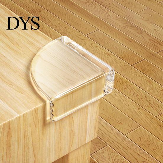 Furniture Corner Protector 4Pcs Table Guard Transparent Baby Safety Silicone L Type Edge Cover T Fan Children Protection Home Supplies