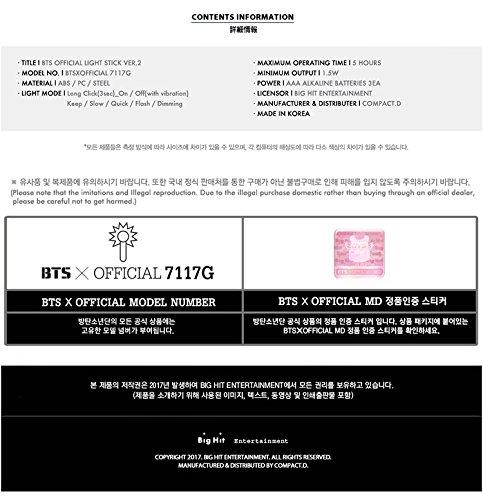 BTS Oficiální světelná tyč Ver.2 (OFICIÁLNÍ SVĚTELNÁ TYČ A.R.M.Y BOMB 7117G)