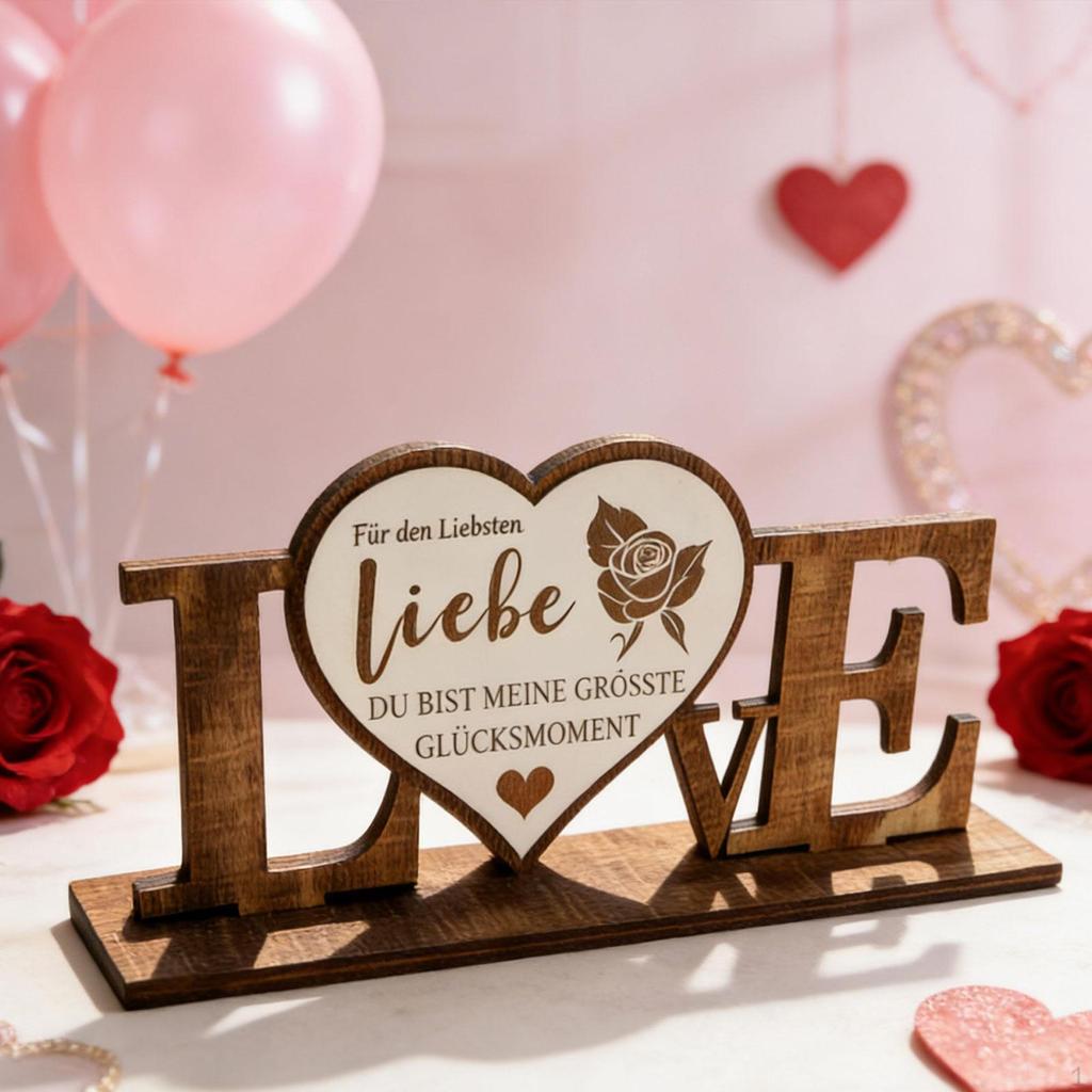 Table Decoration – Valentine's Day Sign, Romantic Novelty, Collectible, Engagement Decoration,