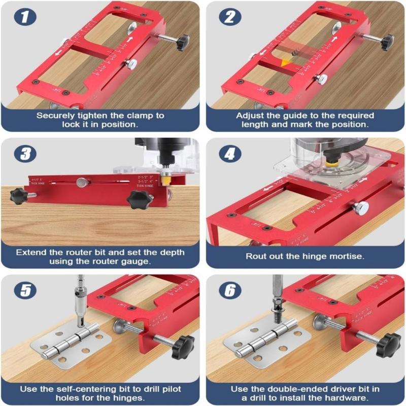 Complete Door Tool Set Feature Hinge Jigs and Locking Templates Door Hinge Jigs for Professional Installation Result