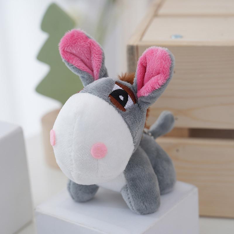 Plüsch-Esel-Schlüsselanhänger mit weichem Kurzplüsch für Taschen und Geschenke