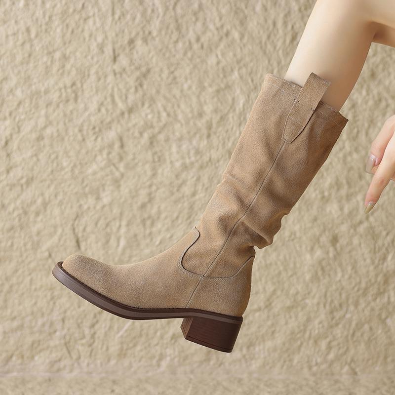 Krazing Pot Cow Suede Nubuck Осенне-зимние туфли на среднем каблуке Ботинки Chelsea — фото 14