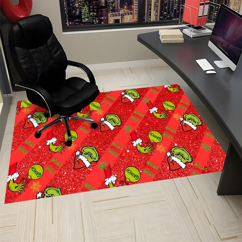 Grinch Printed Carpet, Rug for Office Chair Living Room Bedroom Kitchen Room Decor Gifts.
