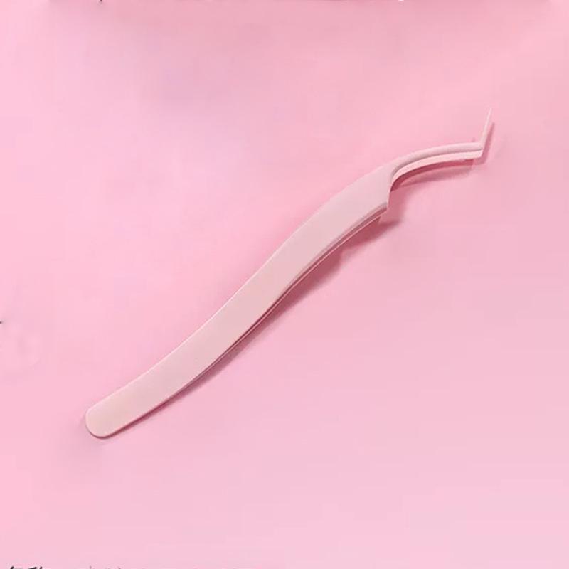 Gold Feather Anti-Stick Tweezers: Adhesive-Free False Lash Tool for Beginners & Pros