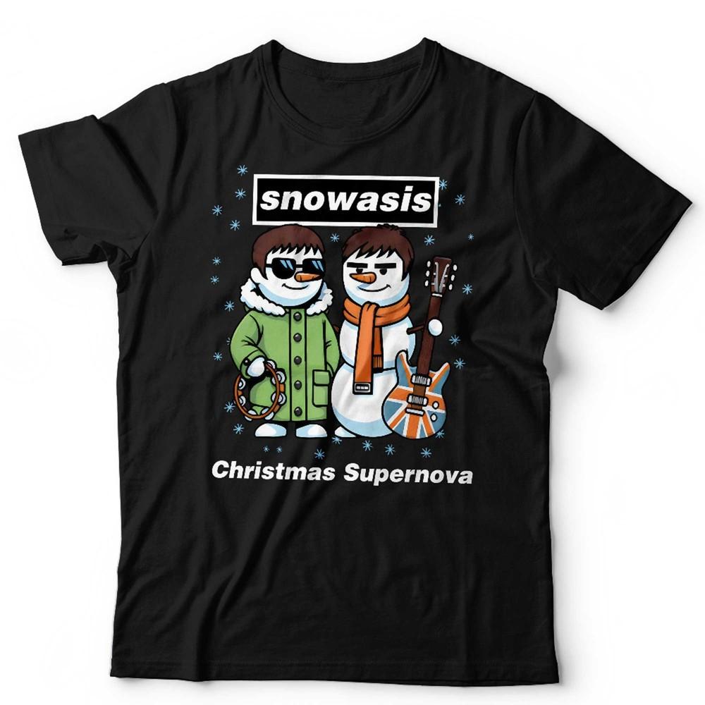 Snowasis Christmas Supernova T Shirt Unisex & Kids Funny Band Music Brit Pop Unisex T-Shirt L