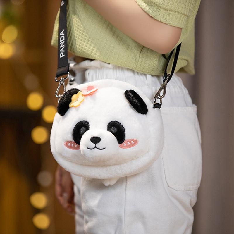 Plush Delightful Panda Mini Backpack For Girls Cozy Crossbody Bag Children For