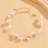 Niche Vintage Beaded Collarbone Chain Baroque Faux Pearl Necklace For Women