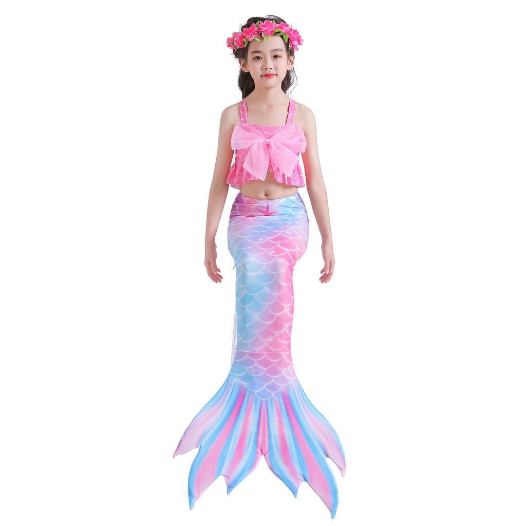 Girls Mermaid Swimsuit Mermaid Tail Swimsuit Girls Swimsuit Pants Suit Children's   Spring Swimsuit