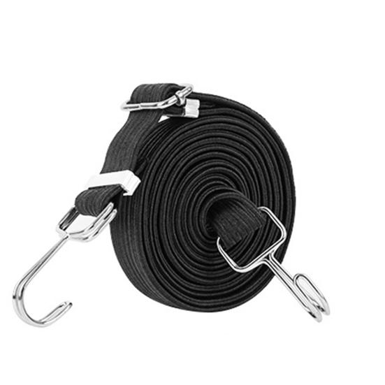 

Регулируемые плоские шнуры, двойные крючки, антикоррозийная металлическая пряжка, эластичная веревка для багажа 0.5M чёрный