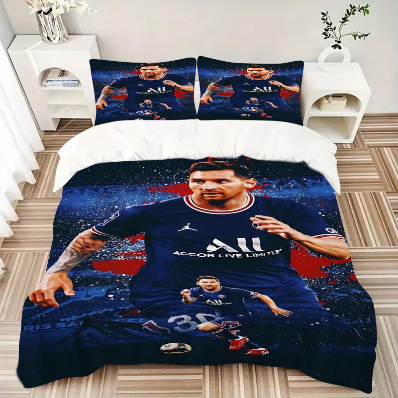 Lionel Messi Psg Celebration Print 3Pcs Bedding Setduvet Cover With 2 Bedropillowcase Home Birthday Gift