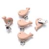 1Pcs Cute Animal Style Wood Natural Pacifier Chain Anti-Drop Beech Wood Dummy Clip DIY Essential Nipple Chain Accessories
