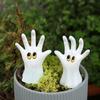 1 Pair Hand Ghost Statues Gothic Hands Resin Ornaments Home Desktop Spooky Hand Figurines for Halloween Horror Theme Decoration
