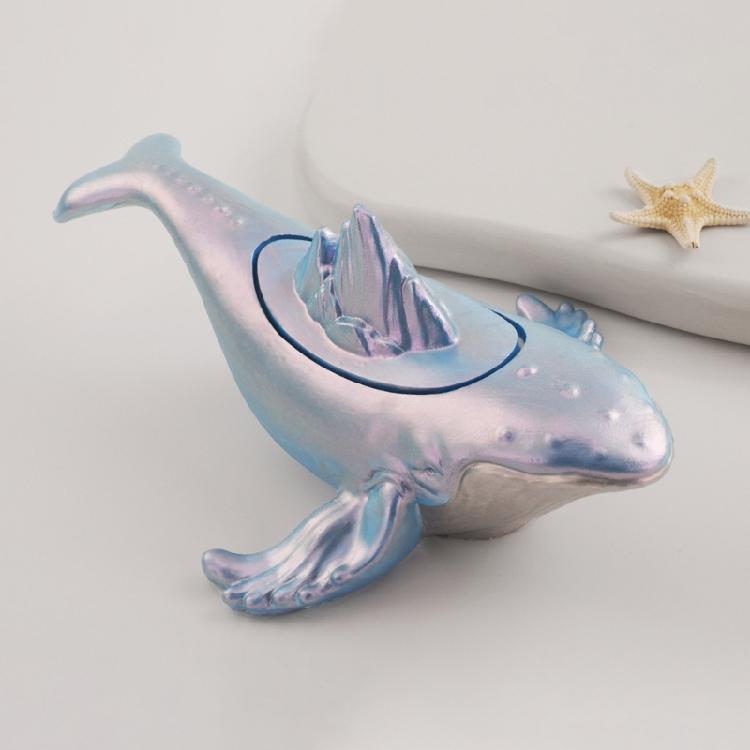 Multipurpose Silicone Resin Box Mold Large Jewelry Storage Containers with Lids Mould Whale Shape Candle Cup Making Mold