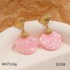 European and American Summer Beach Style Colorful Shell Earrings in High-grade Stainless Steel