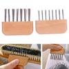 1Pc Wooden Handle Comb Cleaner Delicate Cleaning Removable Hair Brush Comb Cleaner Tool Handle Embeded Tool