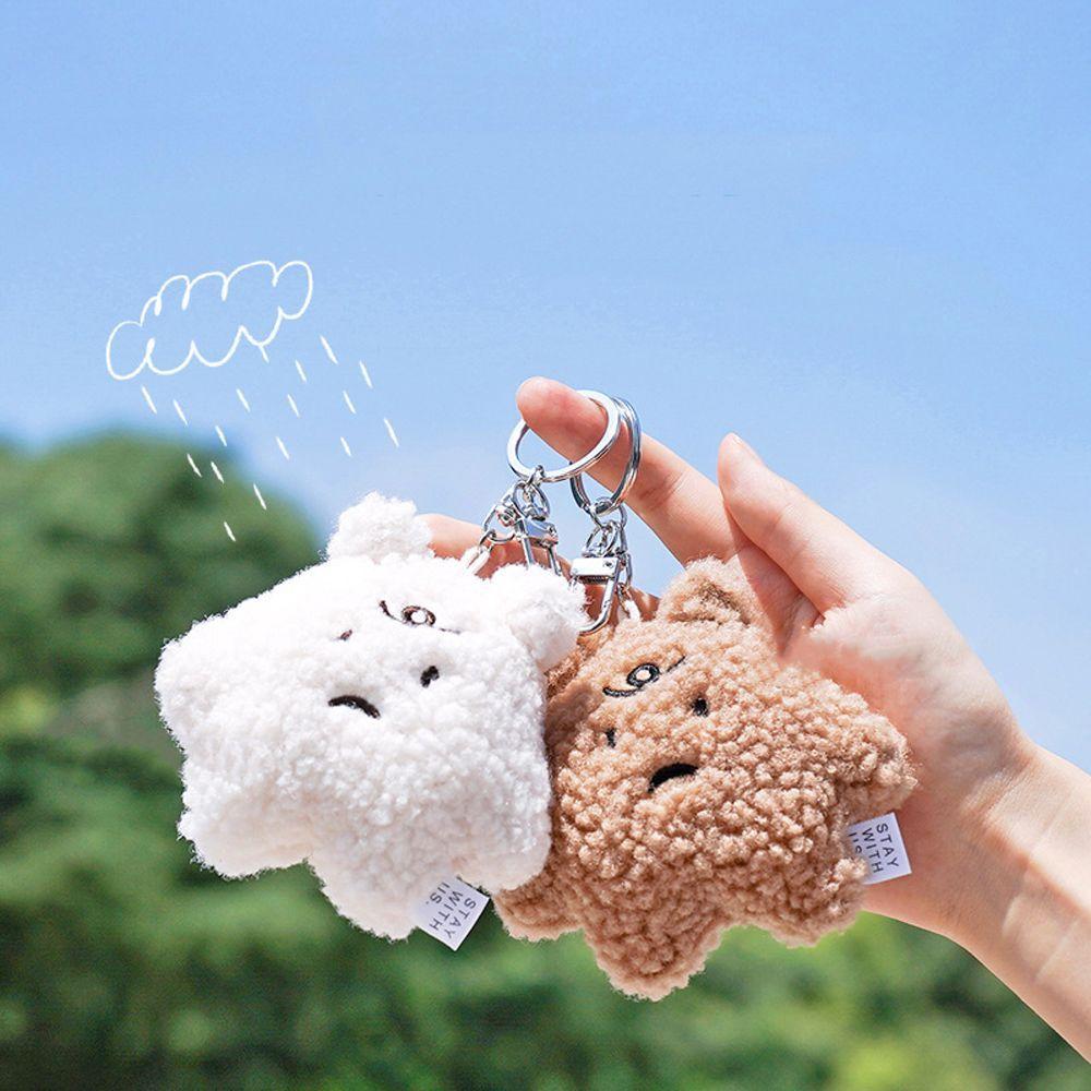 Keychain Toy Doll Ins Bear Car Key Ring Plush Keychain Plush Doll Frustrated Bear Plush Keyring