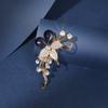 Fashion Zircon Rose Brooch Simple Light Luxury Pin Coat with Accessories Flower Brooch Anti-light Fixed Buckle
