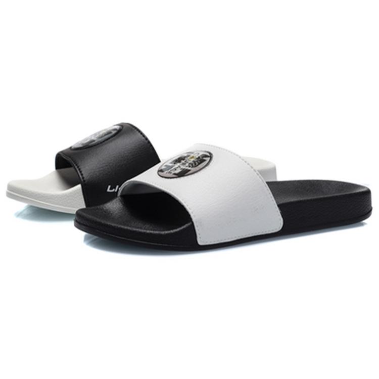 Li Ning Quiet Slide Slippers Women's Black White Yin Yang AGAP012-7