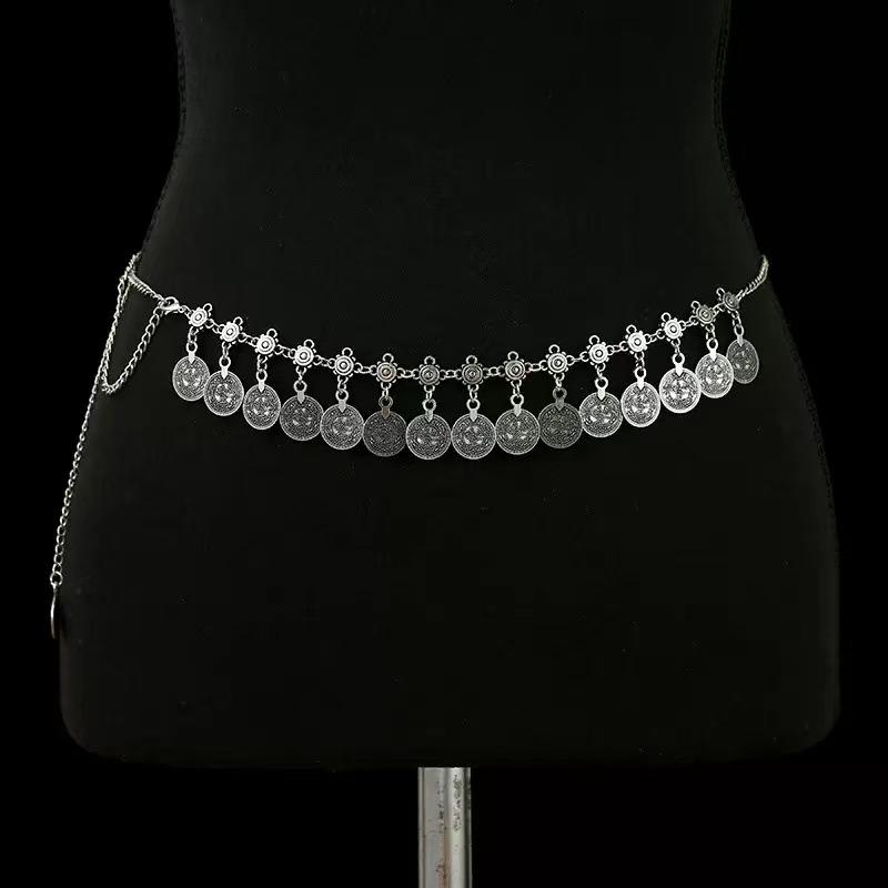 Retro Punk Metal Tassel Waist Chain: Ethnic Pendant & Versatile Accessory