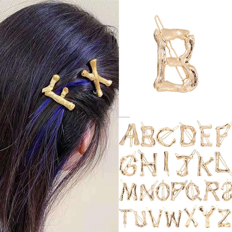 Buy Metal English Alphabet Hair Barrettes Hairpins Decorative at