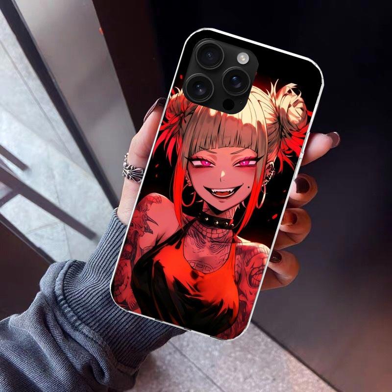 Himiko Toga My Hero Phone Case For iPhone 17 Air 11 13 Mini 14 15 Plus 16 12 Pro Max 16E SE 7 8 Pattern Soft TPU Back Cover  17