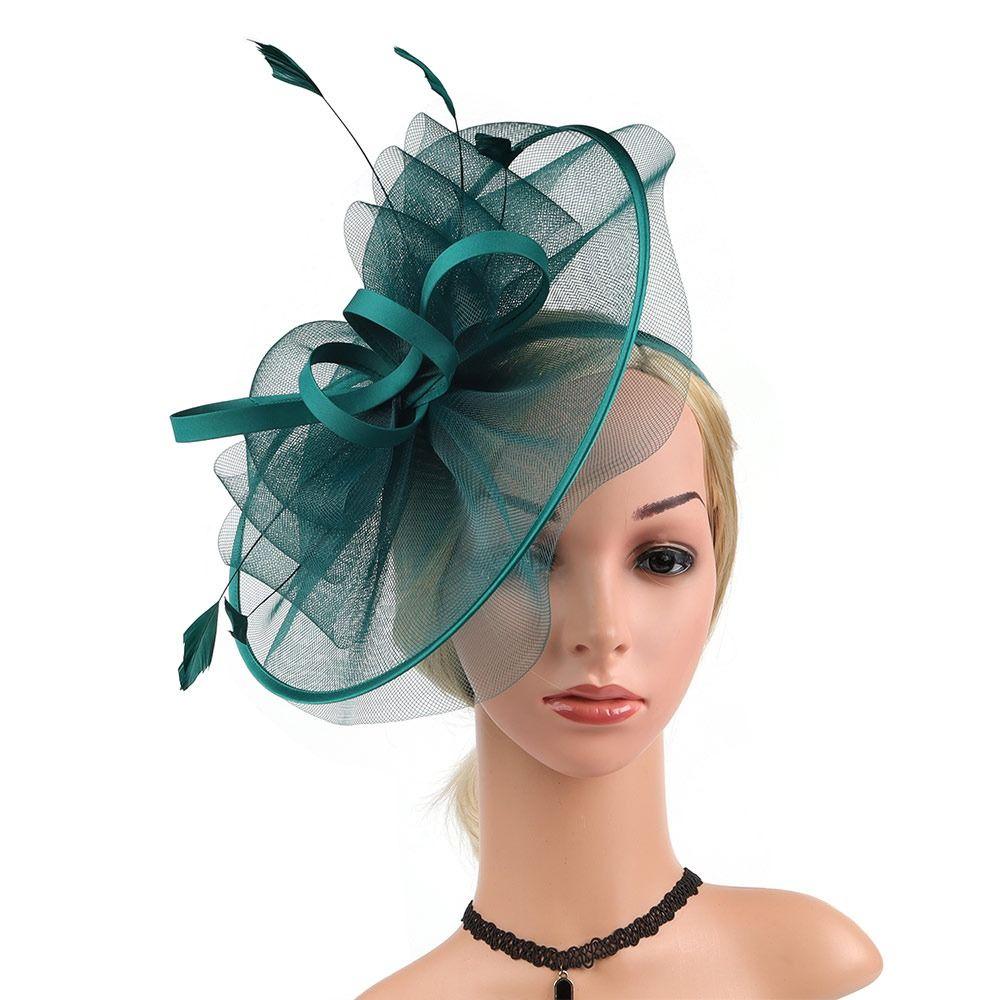 Fascinator con Piume Cappelli Rete Accessorio Capelli Sposa Nuova Molletta