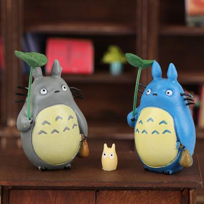 1/3 Stück Totoro Auto DIY Harzpuppen Landschaft Miniaturfiguren Kawaii Cartoon Tier Miniaturgarten Spielzeug Dekoration für Kinder