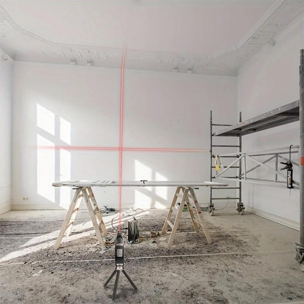 Multipurpose Laser Level Aligner 3 Line Modes Cross Vertical Horizontal Laser Measuring Distance Measurement Tool Anti-slip Grip