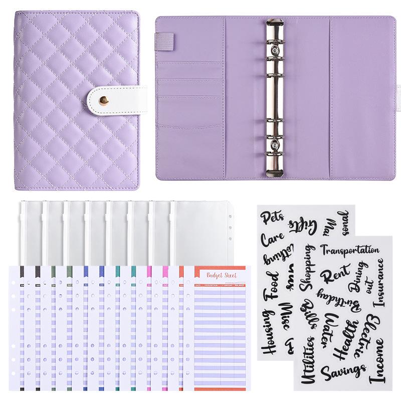 A6 Macaron Handy Notizbuch: PU-Leder Umschlagmappe & Bargeld-Organizer