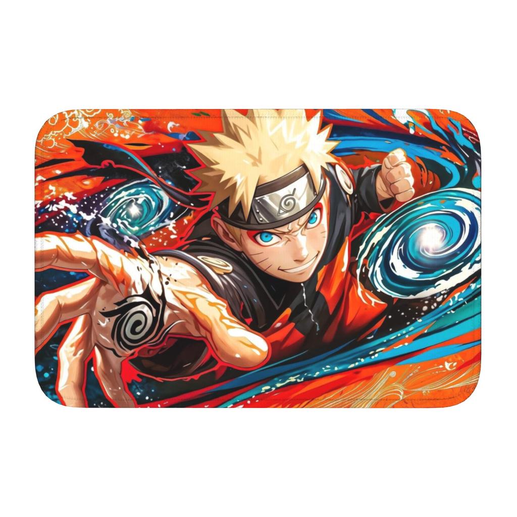Custom Anime N-Narutoes Doormat Non-Slip Entrance Welcome Kitchen Bathroom Floor Door Mat Toilet Living Room Carpet Rug