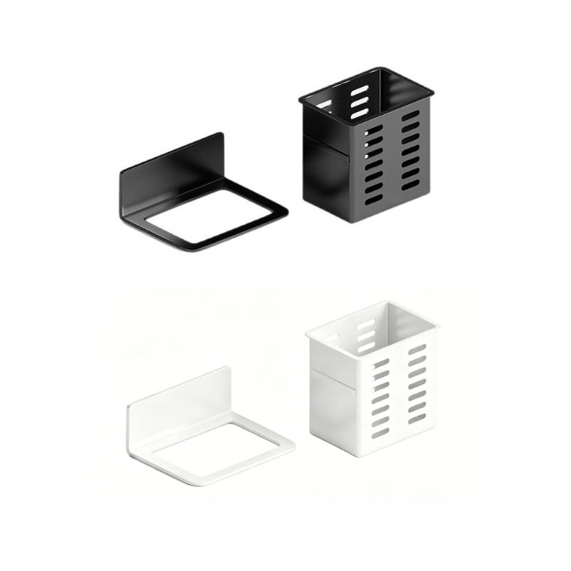 Strong Adhesive Wall Mount Chopsticks Organizers Plastic Multiple Use Rack For Utensils Brushes And Small Items