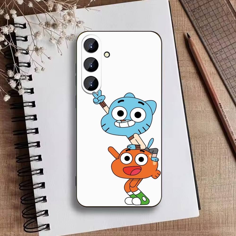 F-Gumball and Darwin Phone Case For Samsung Galaxy A73,21,22,32,71,53,52,51,80,5G Soft Black Cover