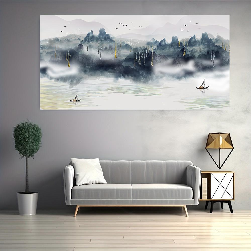 Abstract Mount Watercolor Mountains Poster Canvas Painting Impressionism Wall Art Picture Living Room Home Decor