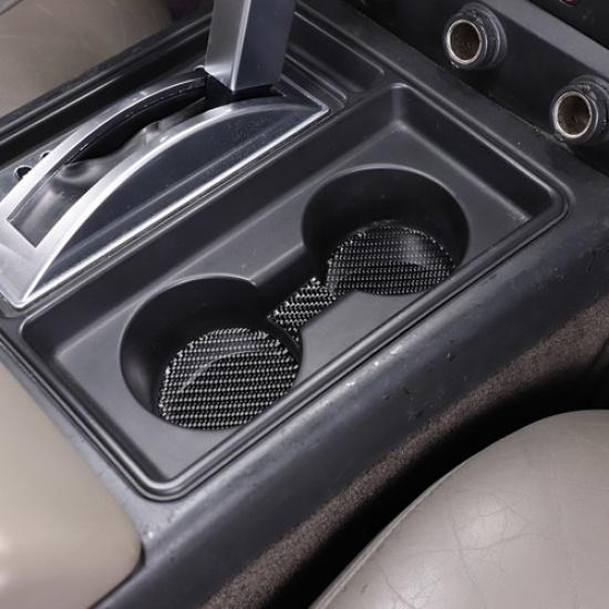 Carbon Fiber Center Cup Holder Slot Mat Trim Sticker For Hummer H2 03-09