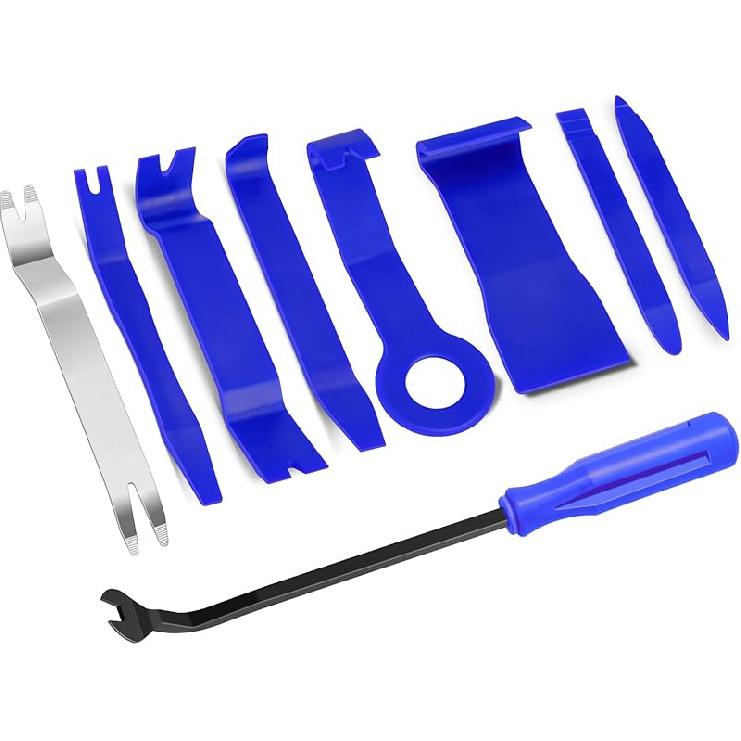 GLK Auto Trim Removal Tool Set Door Clip Panel Removal Tool Set Car Pry Tool With Fastener Remover For Car Dash Radio Audio Taller Pry Tool 9PCS