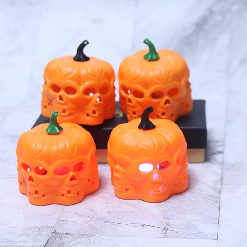 

Ночной светильник в виде скелета с тыквами, многосторонние тыквенные огни, светильник Джека О Лантерна, украшения на Хэллоуин для домашней вечеринки в баре KTV