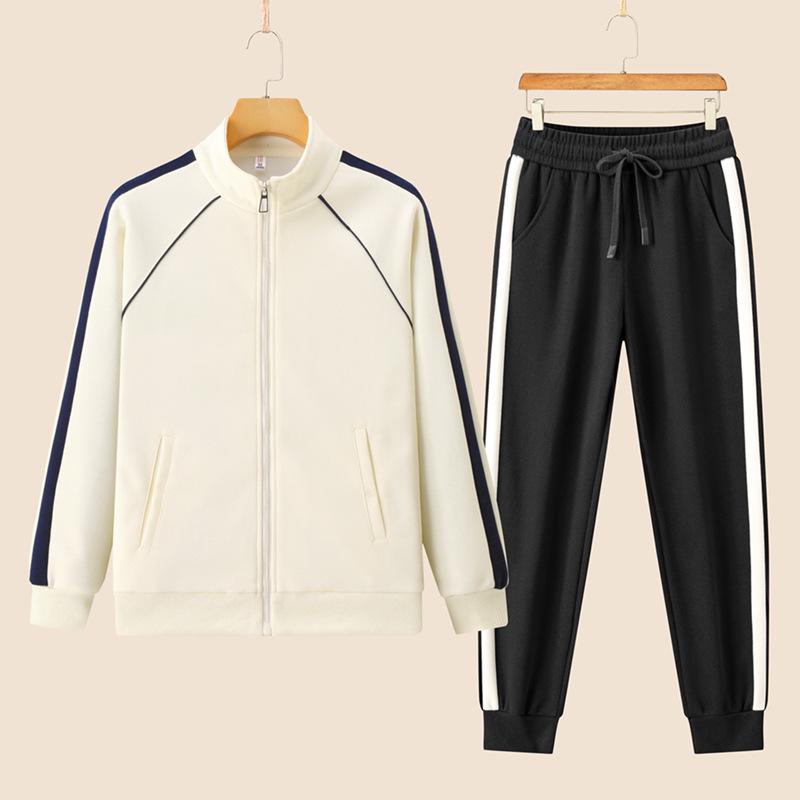 Women's 2024 Autumn Casual Sportswear Set: Long Sleeve Top & Elastic Cuff Straight-Leg Pants.