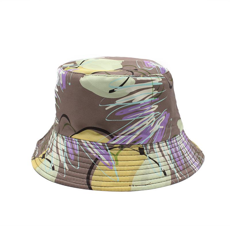 Basin Hat Outdoor Travel Sunscreen Printed Bucket Hat Geometric Shape Men'S And Women'S Wide-Brimmed Bucket Hat Direct Sales