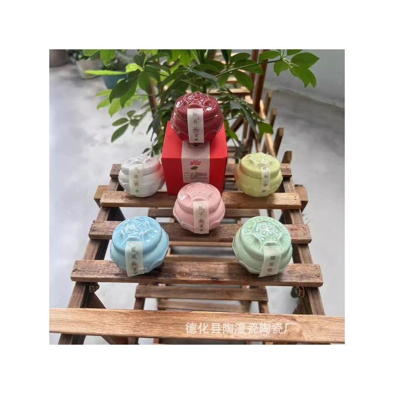 Traditional Incense Balm, Ceramic Pear Incense, Laoshan Sandalwood, Ancient Style Solid Incense, Gardenia, Long-Lasting Fragrance Pear Blossom Incense 20g