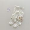 Girls' Lightweight Mesh Bow Tights: A-Grade Cotton Anti-Mosquito Base Layer Jumpsuit.