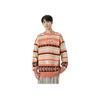 Li Ning All Over Letter Print Loose Fit Pullover Long Sleeve Knit Sweater Unisex Sweater Sunset-Orange AMBT129-2